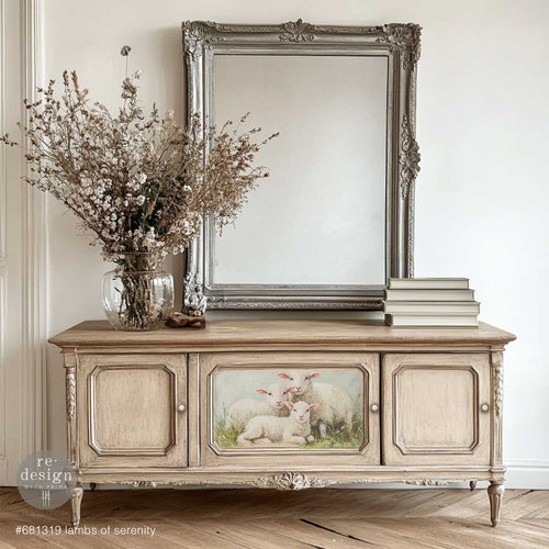 Lamb of Serenity A3 Fiber Decoupage Paper 1 sheet