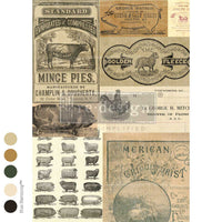 The Homestead Ledger A3 Fiber Decoupage Paper 1 sheet