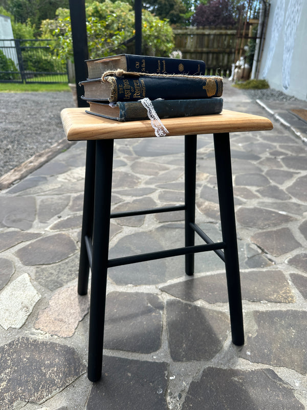 Wooden Stool with Black legs COLLECT ONLY