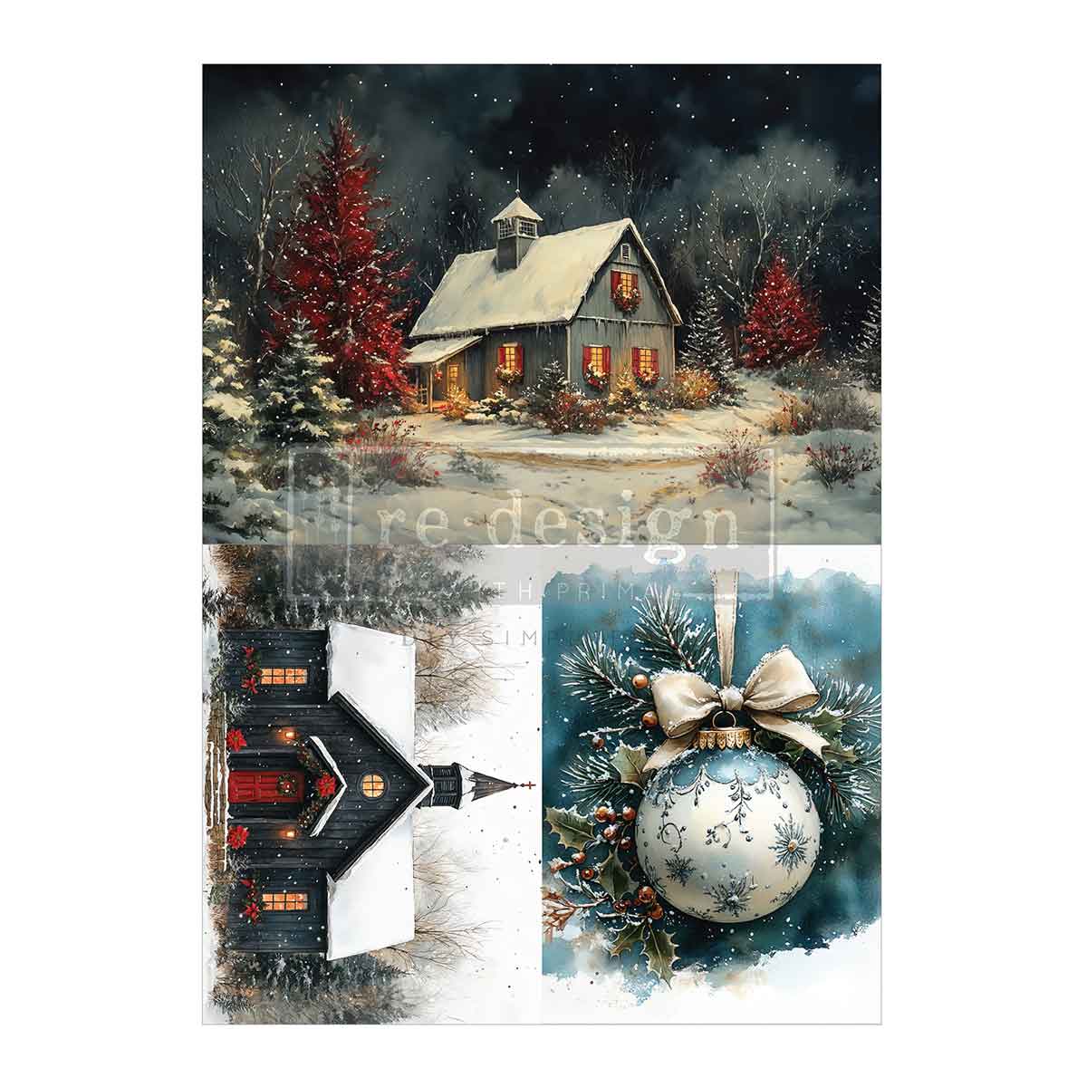 Silent Timber Memoirs A4 Fiber Decoupage Paper 2 sheet