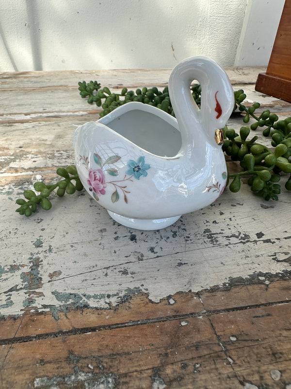 Swan white & floral