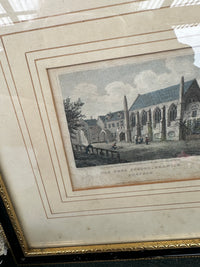Vintage Engraving The Free School, Norwich circa 1900's