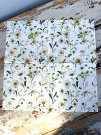 Daisies White Napkin for Decoupage