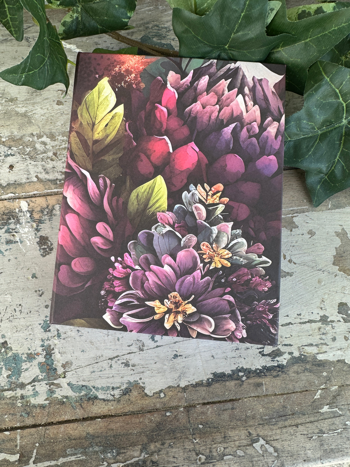 Jotter Pad Floral Burgundy Brights