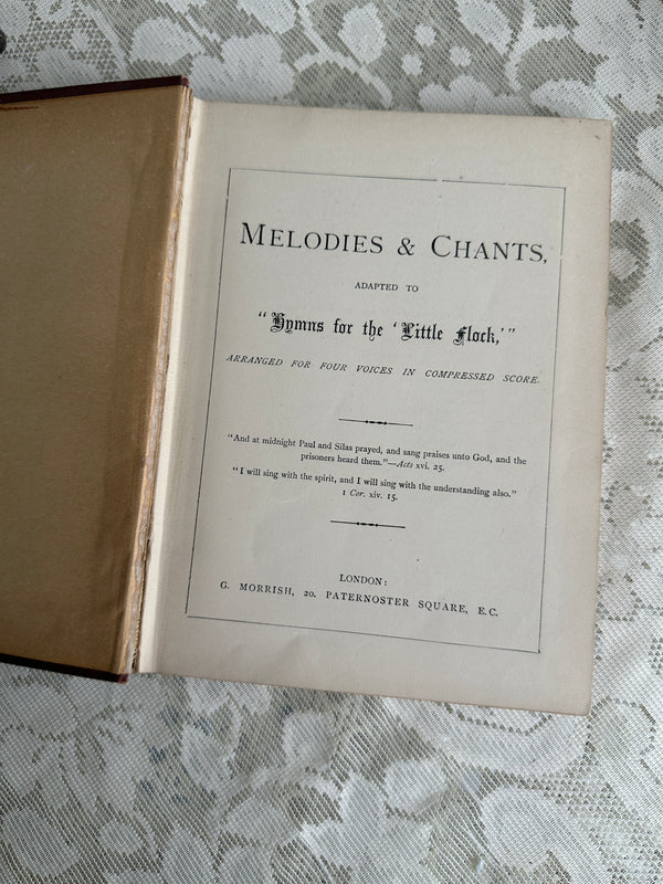 Melodies and Chants Vintage Book brown / red Musical