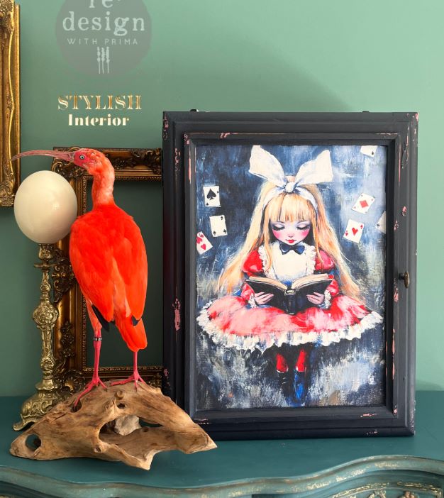 A Royal Flush of Thought A2 Fiber Decoupage Paper alice wonderland