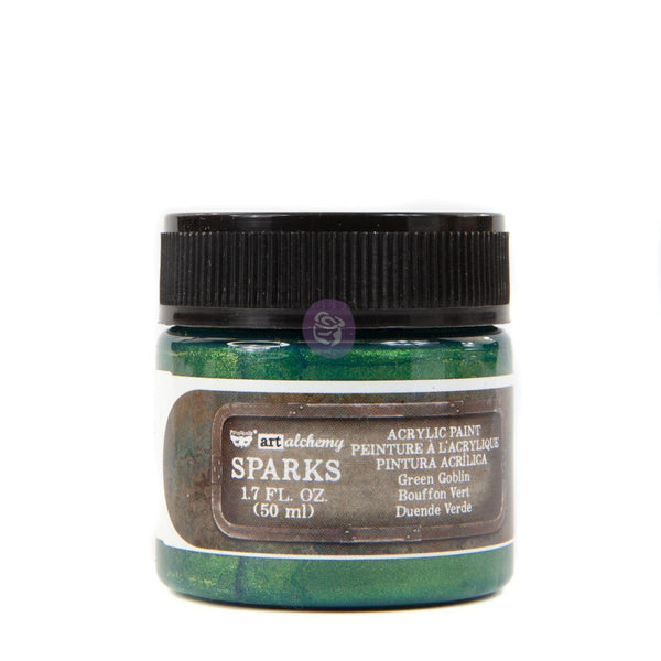 Metallic Sparks Paint Green Goblin Art Alchemy by Finnabair