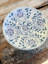 Blue & White Chinoiserie Pedestal