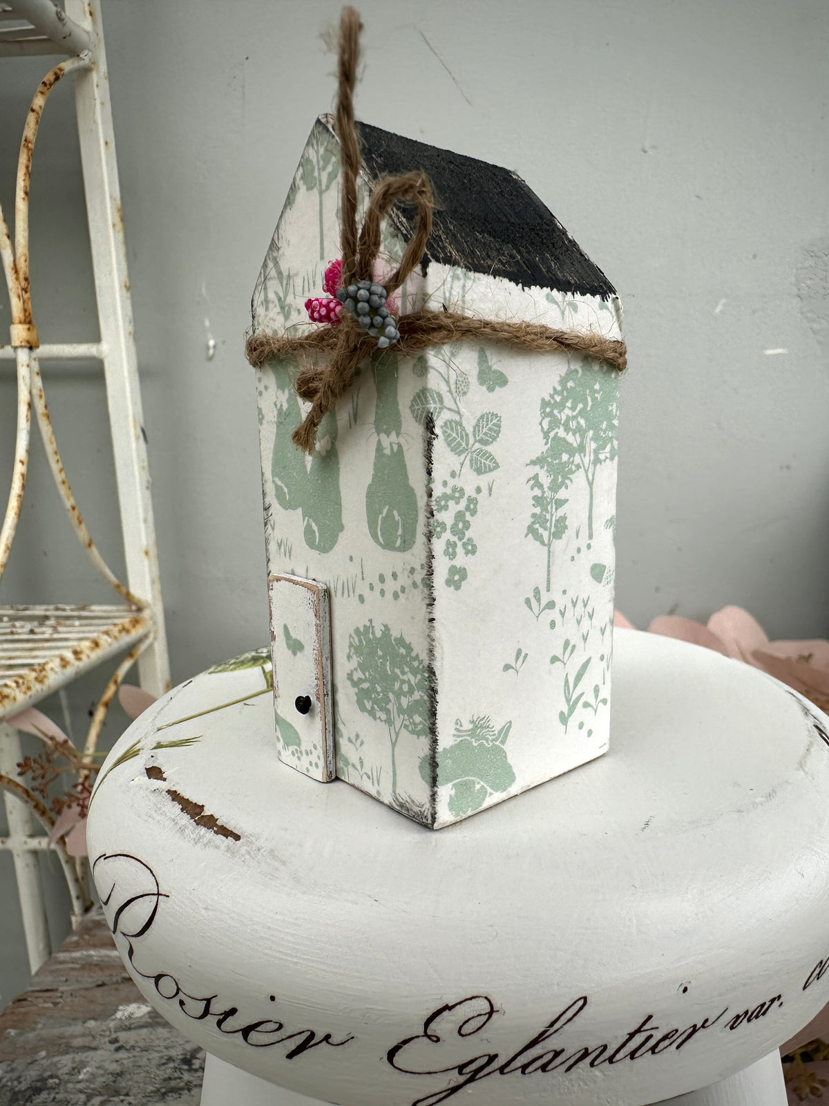 Handmade Houses Green series Bunny print