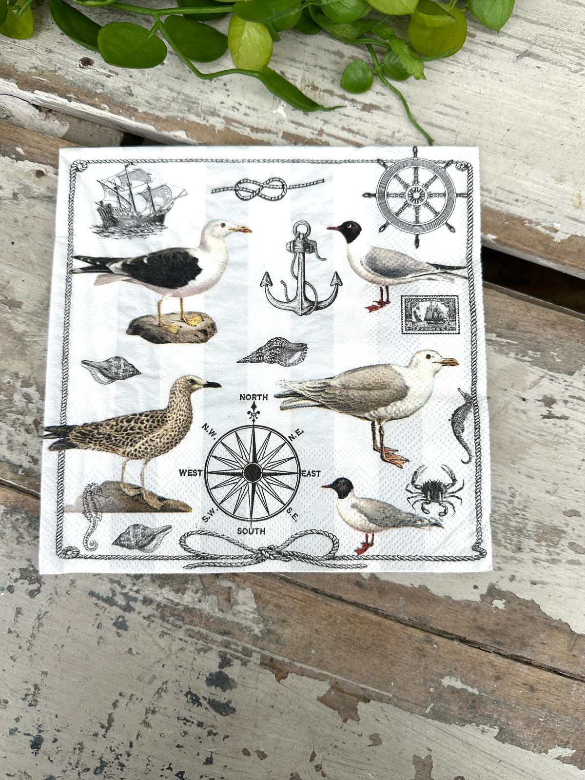 Maritime Napkin for Decoupage