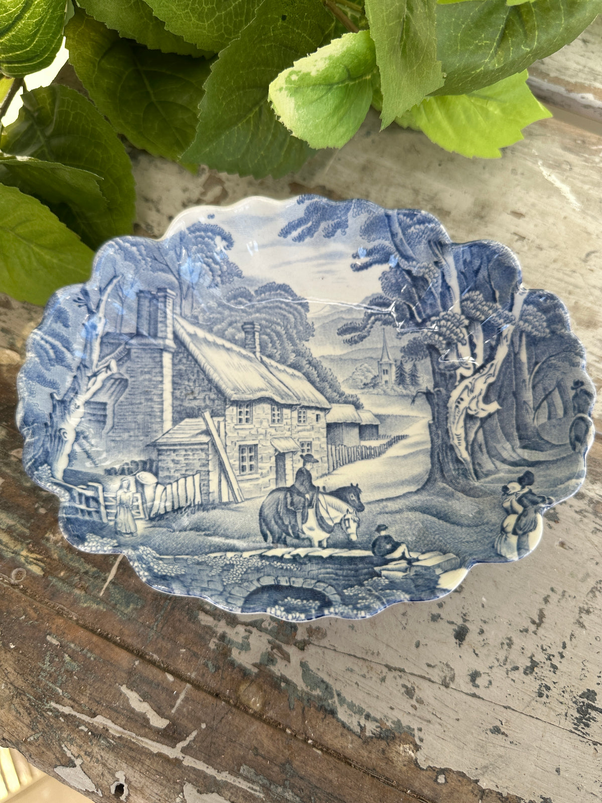 Old Foley Made in England scalloped edge dish