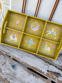 Willow decorative Painted tray with transfers