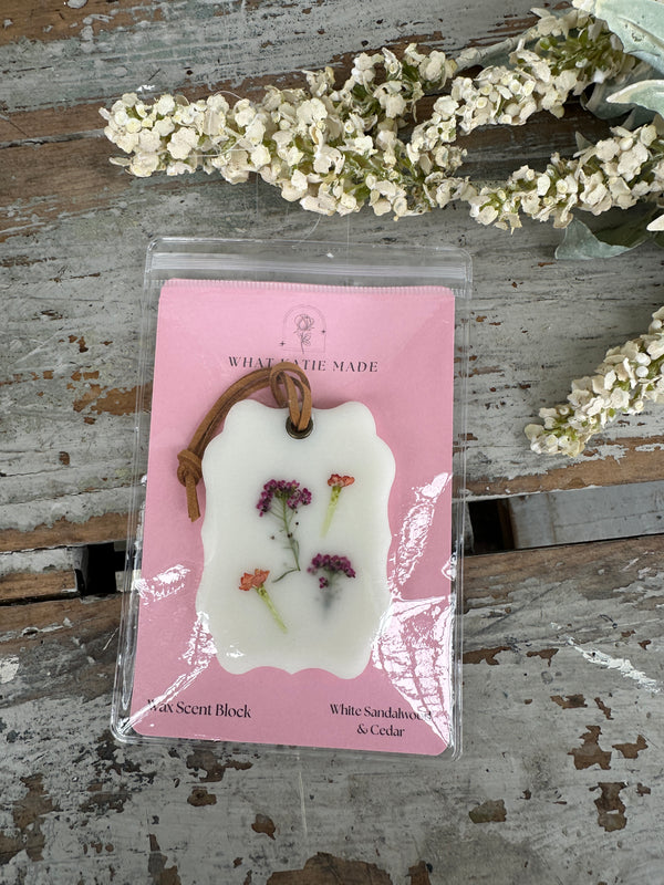 Wax Scent Block hanging White Sandalwood & Cedar