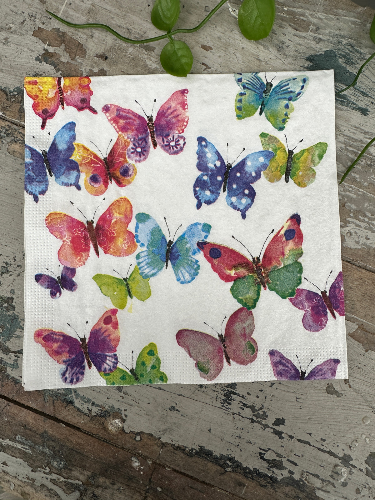 Rainbow Butterflies Napkin for Decoupage