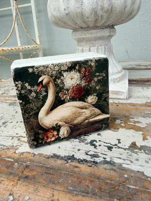Swan Art Block- choose your design