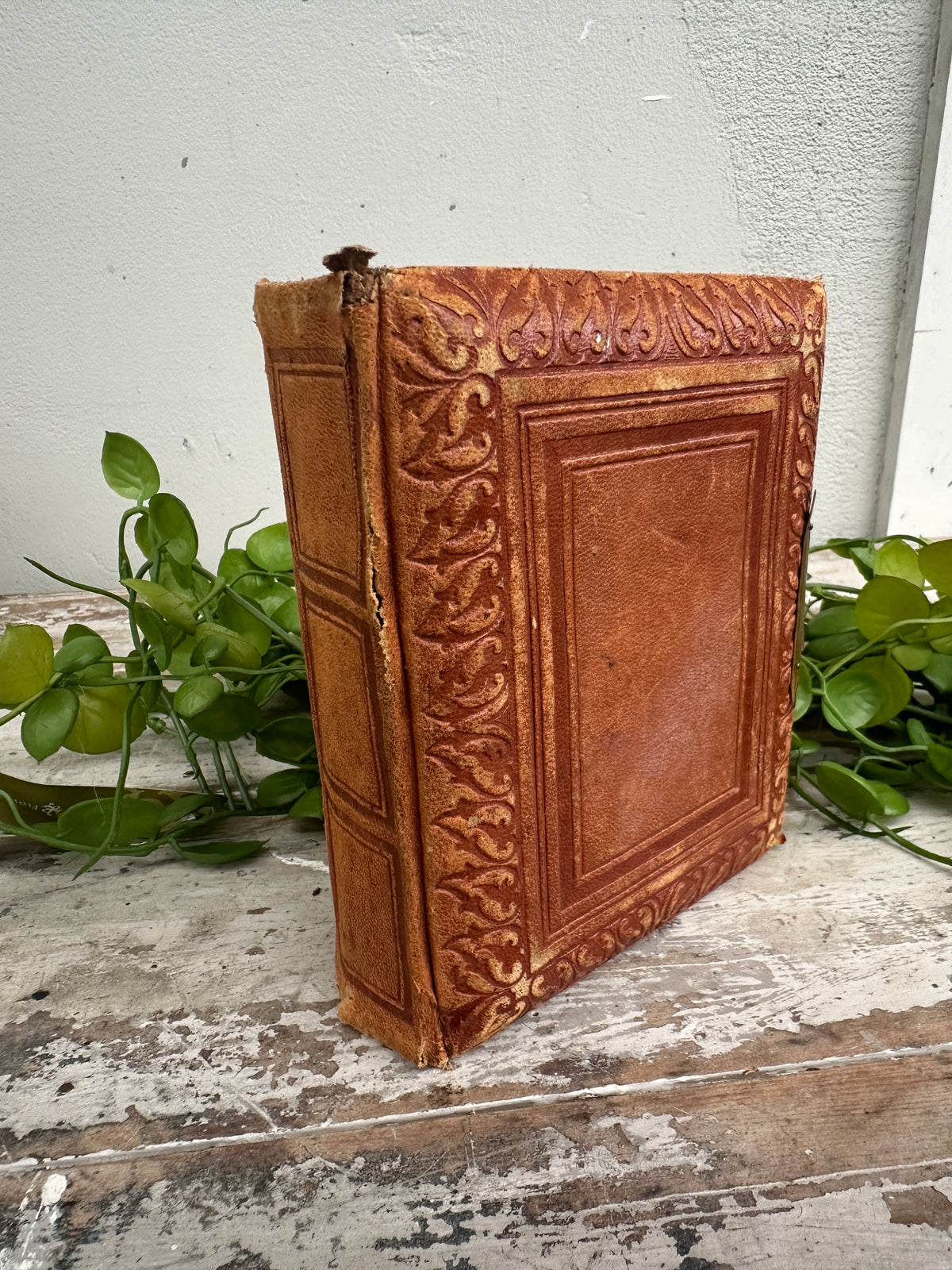 Leather book with secret inside