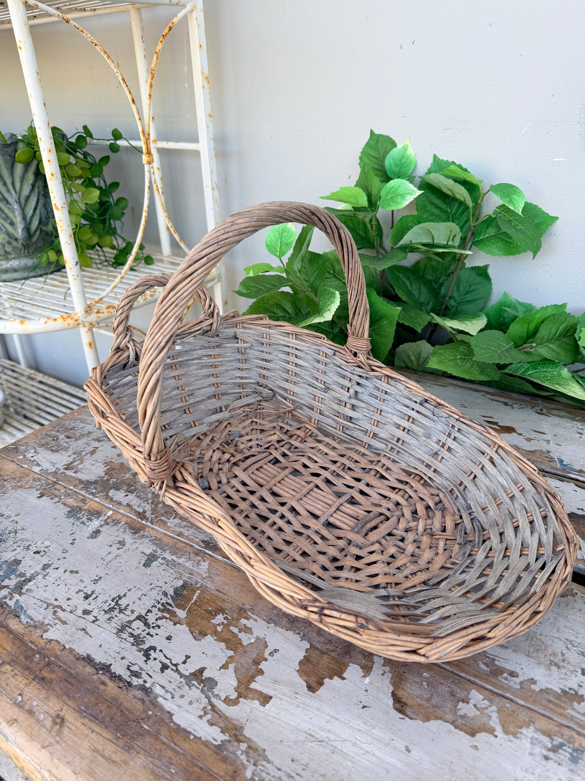 Flower Picking Baskets Willow Greywash