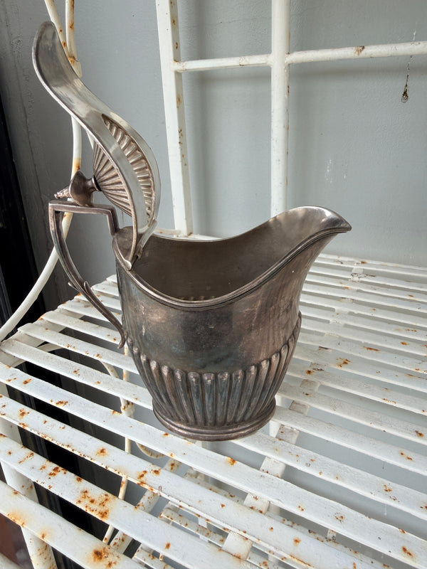 Silverware short milk pot fluted