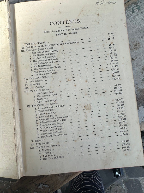 Book Vintage Brown Church Praise Hymns