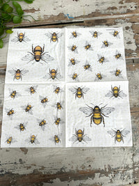 Flying Bees Napkin for Decoupage