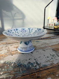 Blue & White Chinoiserie Pedestal