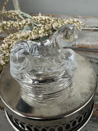 Crystal Cat in Basket Avon collection
