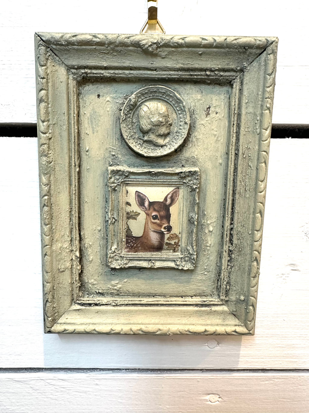 Bambi & Medallion in frame