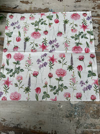 Flower Stems Napkin for Decoupage