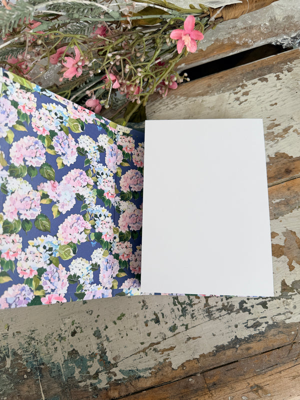 Jotter Pad Pink Hydrangeas