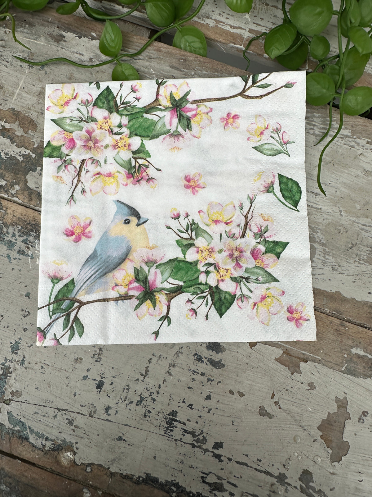 Blue Bird Lyrics Napkin for Decoupage