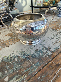 Silverware Sugar Pot w handles and engraving