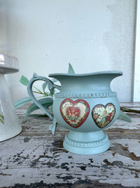 Jug French Eggshell and hearts