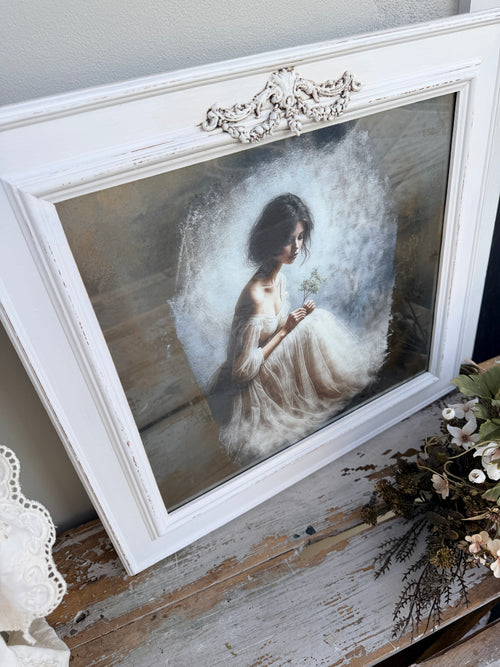 Elouise Mirrored decoupage artwork in Frame