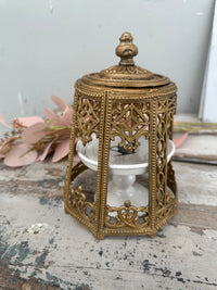 Metal open filigree Cloche