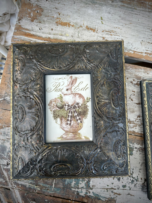 Ornate Framed Rabbit Artwork