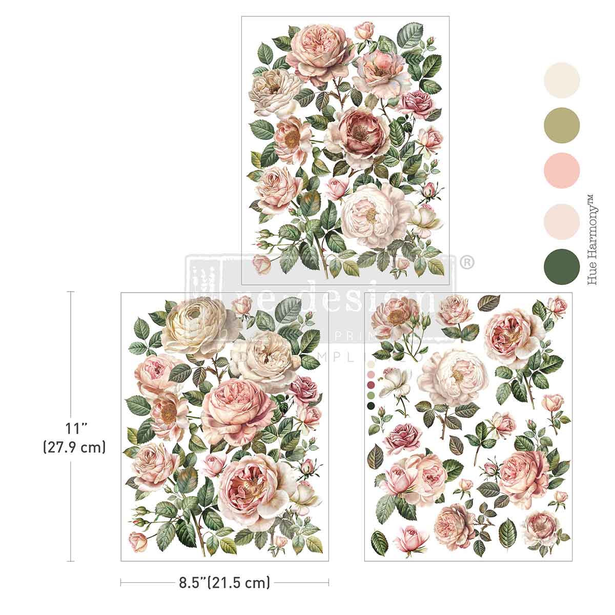 Redesign with Prima transfer middy Blush Blossoms