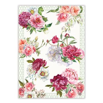 Tea towel Blush Peony Floral