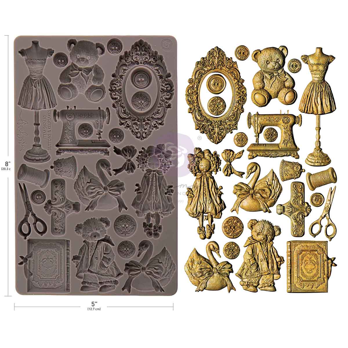 Buttons & Keepsakes Collection Mould by Redesign with Prima