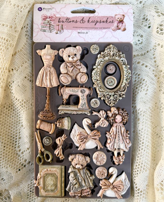 Buttons & Keepsakes Collection Mould by Redesign with Prima