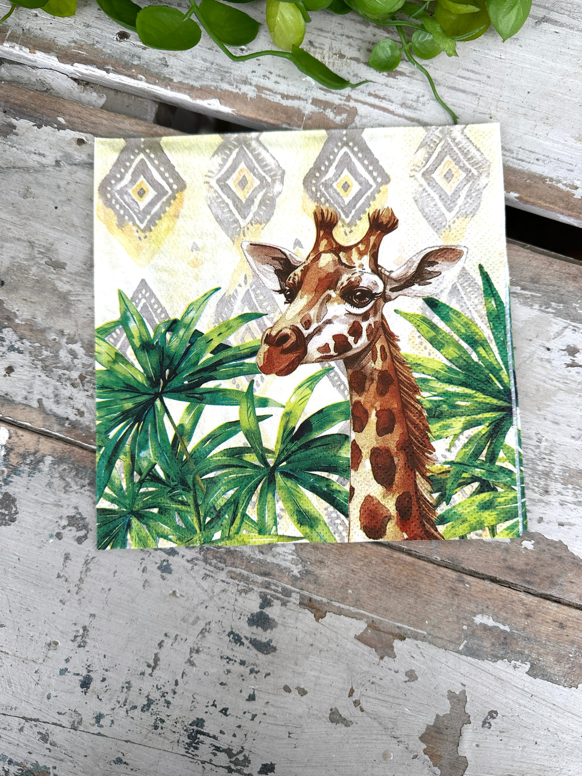 Giraffe Napkin for Decoupage