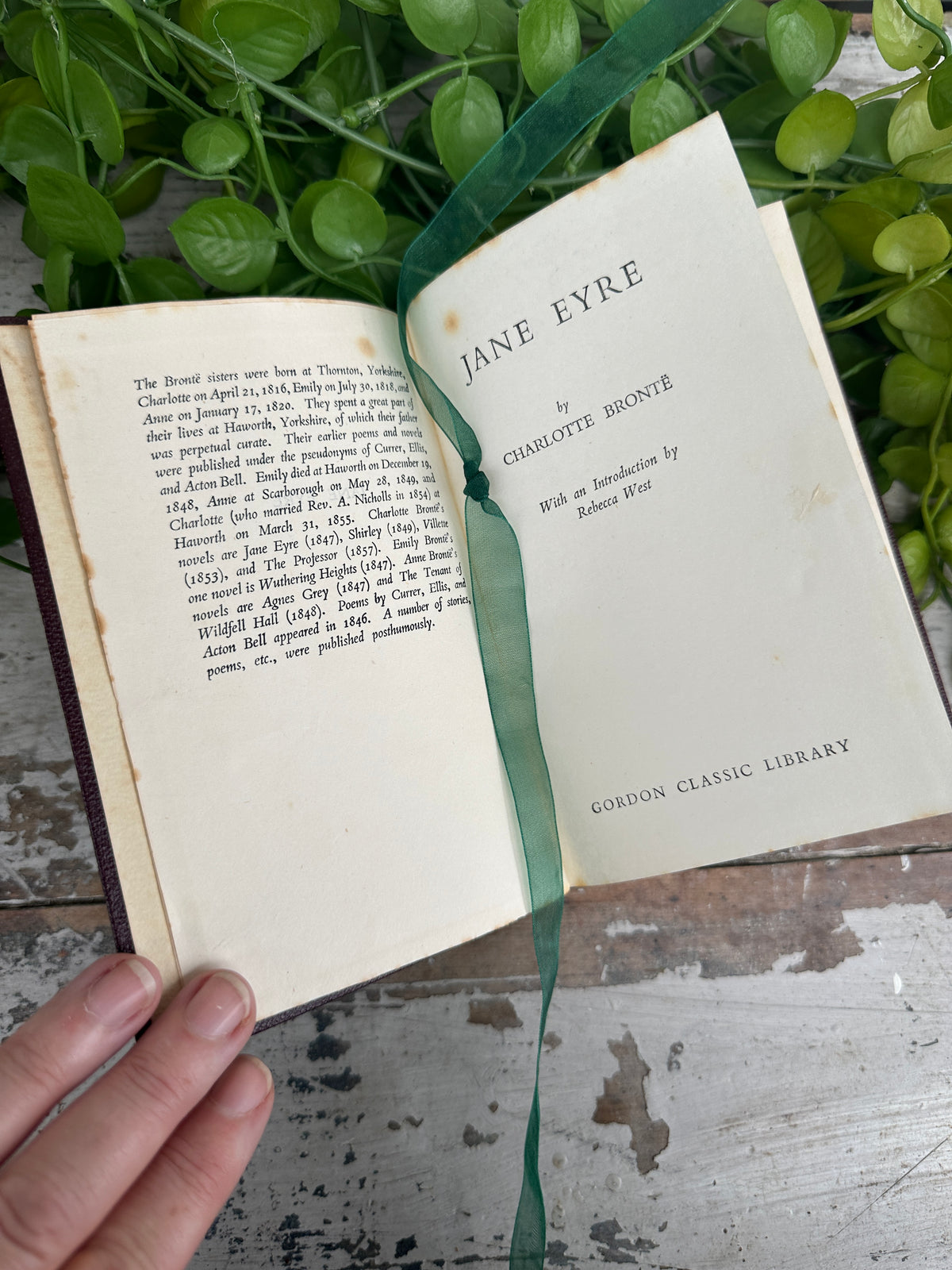 Jane Eyre Vintage Book Red