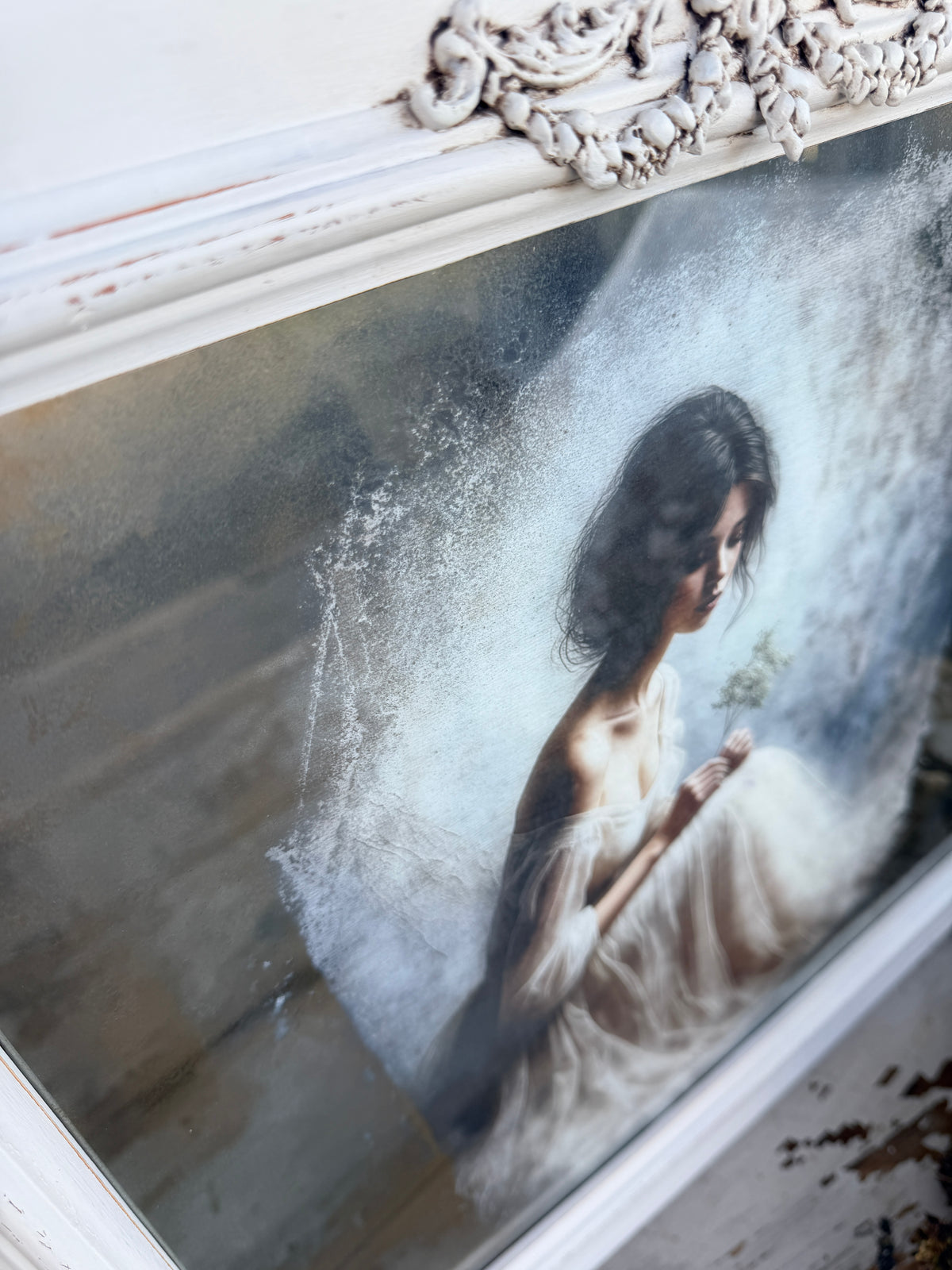 Elouise Mirrored decoupage artwork in Frame