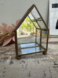 Glass & Brass enclosed display case