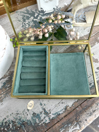 Glass and Gold jewelry box