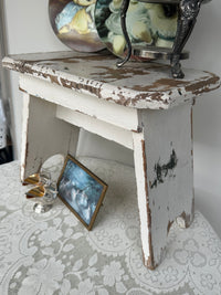 Aged Stool with original chippy patina