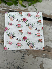 Charlotte White Napkin for Decoupage