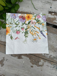 Pansy Garland Napkin for Decoupage