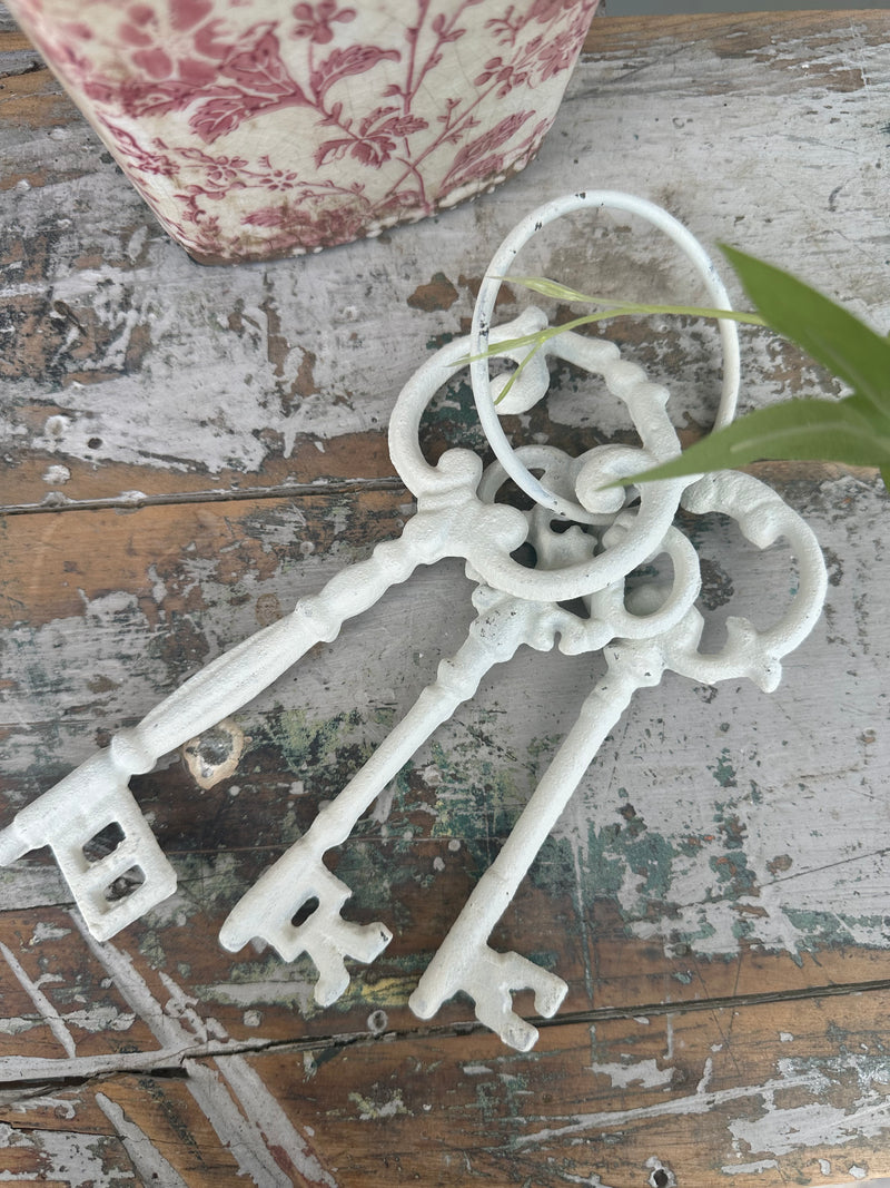 cast iron antique white keys