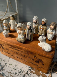 Nativity Set Mini Knitted Neutrals 11 piece