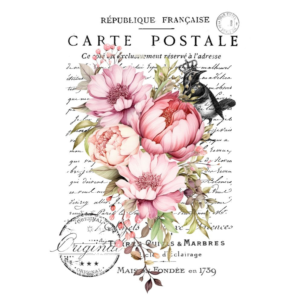 Carte Postale 9 Pinks White Cloud Transfer